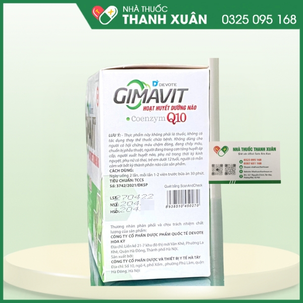 Devote Gimavit - Hỗ trợ hoạt huyết, tăng cường tuần hoàn và lưu thông máu não